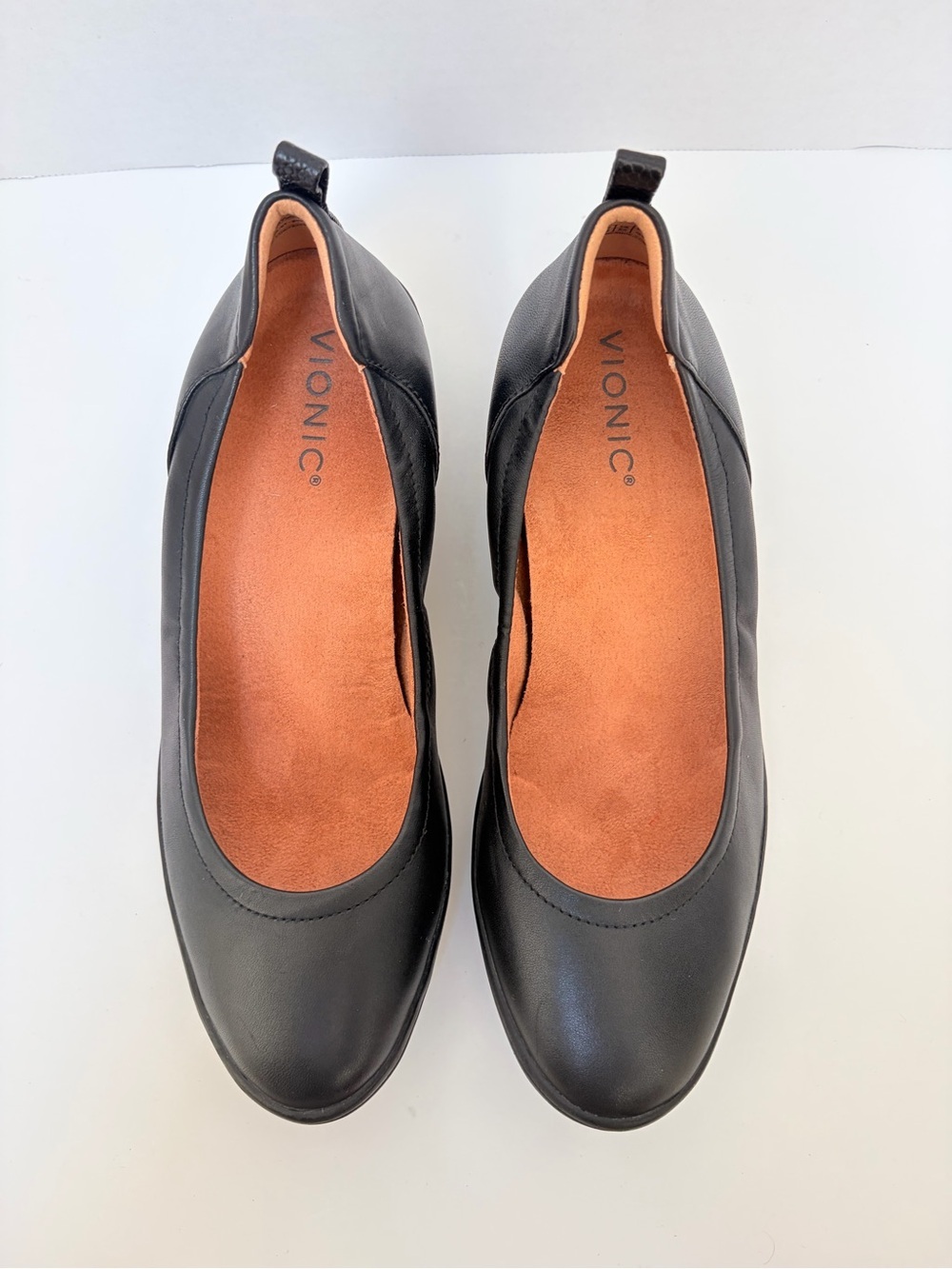 Vionic Jacey Platform Loafers Slip On Flats Comfort Shoes Leather Black Size 8.5 - Picture 8 of 12